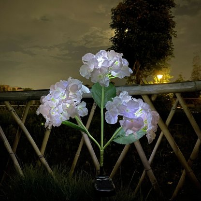 2 Pack Hydrangea Solar Garden Flower Lights-WowWoot