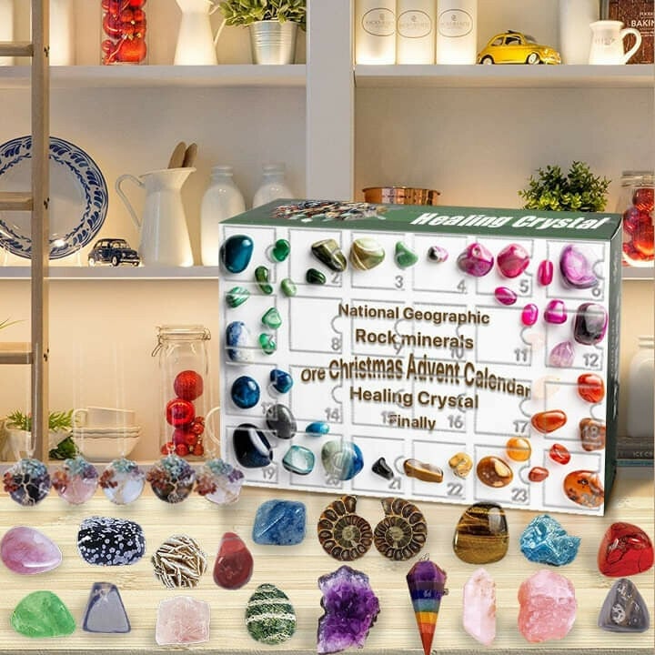 🔥  Promotion 49%OFF🔥 Crystal ore Advent Calendar-Contains 24 Crystal ore gifts