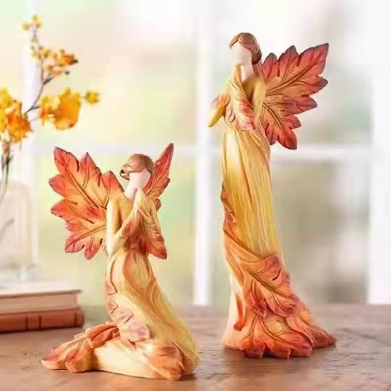 Handmade Autumn Angel Sculpture Statue