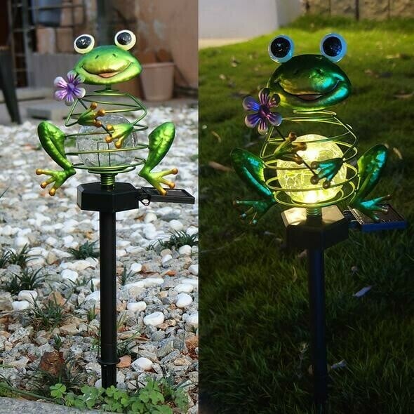 Frog Spring Solar Led Lawn Light