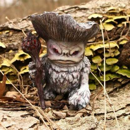 Handmade Resin Mushroom Wizard Ornament