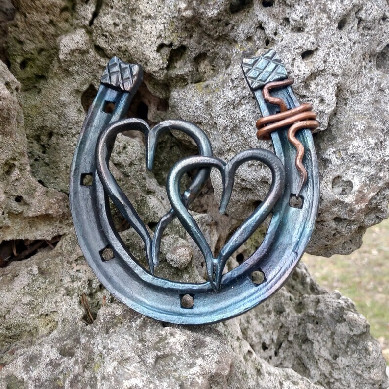 💞Forged Handmade Horseshoe - Unique Memorial Gifts🎁