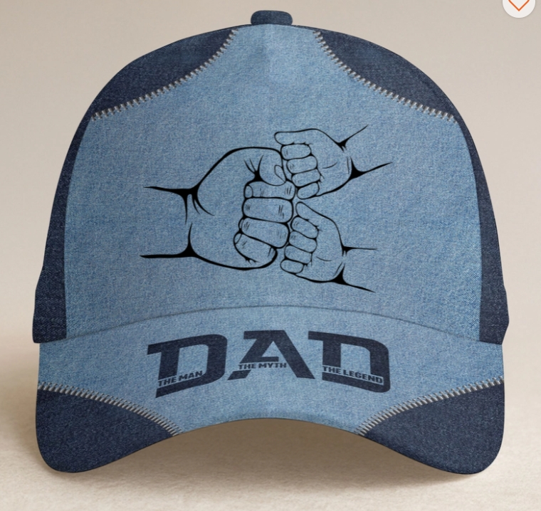 Dad The Man The Myth The Legend First Bump - Personalized Classic Cap