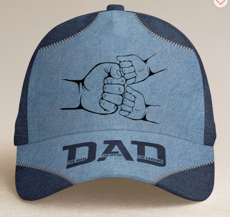 Dad The Man The Myth The Legend First Bump - Personalized Classic Cap