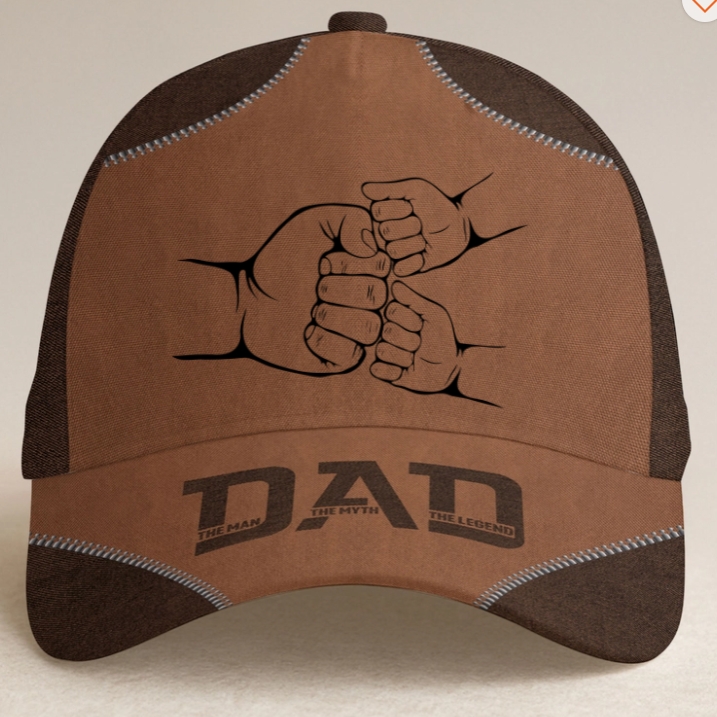 Dad The Man The Myth The Legend First Bump - Personalized Classic Cap