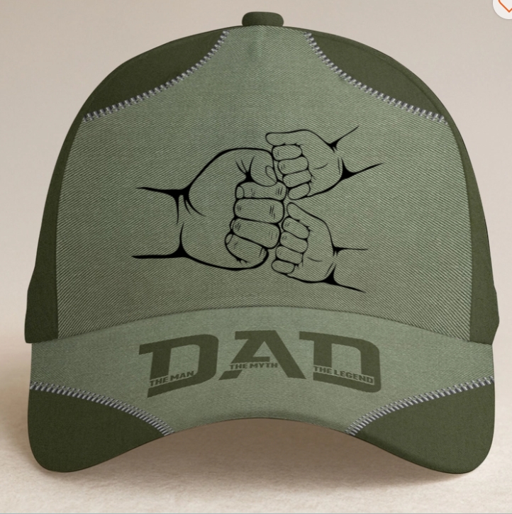 Dad The Man The Myth The Legend First Bump - Personalized Classic Cap
