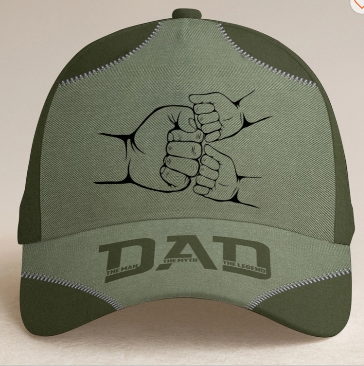 Dad The Man The Myth The Legend First Bump - Personalized Classic Cap