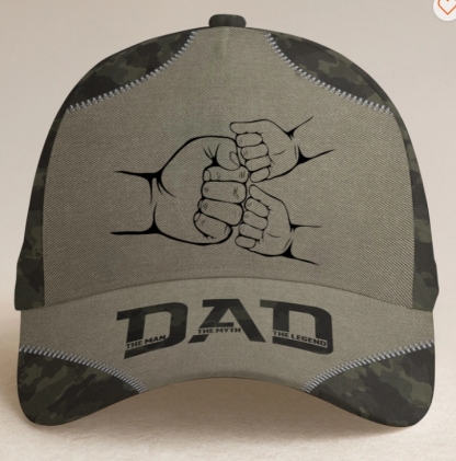 Dad The Man The Myth The Legend First Bump - Personalized Classic Cap