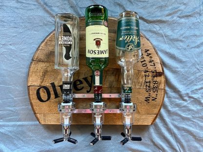 Liquor Dispenser, Perfect for Bar, Man Cave, and Kitchen, Great Gift, Made from Reclaimed Whiskey Barrels