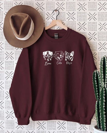 Custom Pet Face Printing Sweatshirt