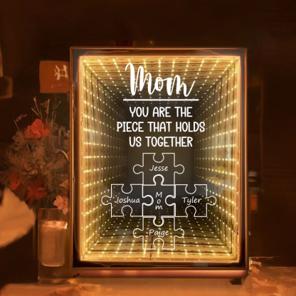 Personalized Puzzle Sign And Child Name Gift Customised Starry Mirror Lightboxes