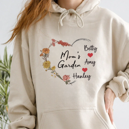 Custom Mom's Garden Sweatshirt , Personalized Mothers Day Gift, Grandma Gift, Gift For Mom, Custom Birth Month Gift