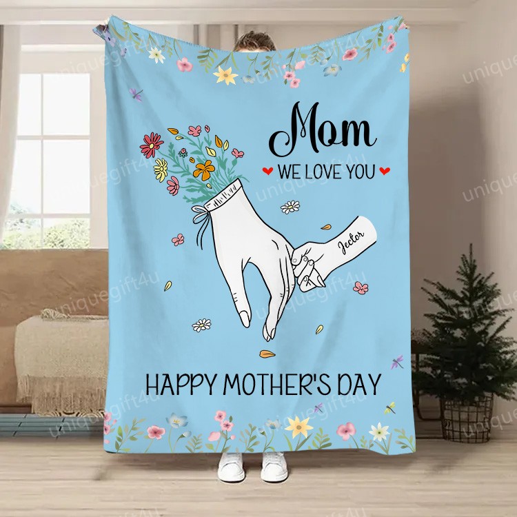 Personalized Mom We Love You Customised Blanket