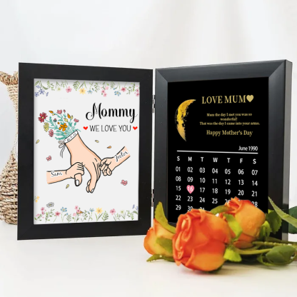 Mom We Love You With REAL MOON PHASE Anniversary Calendar