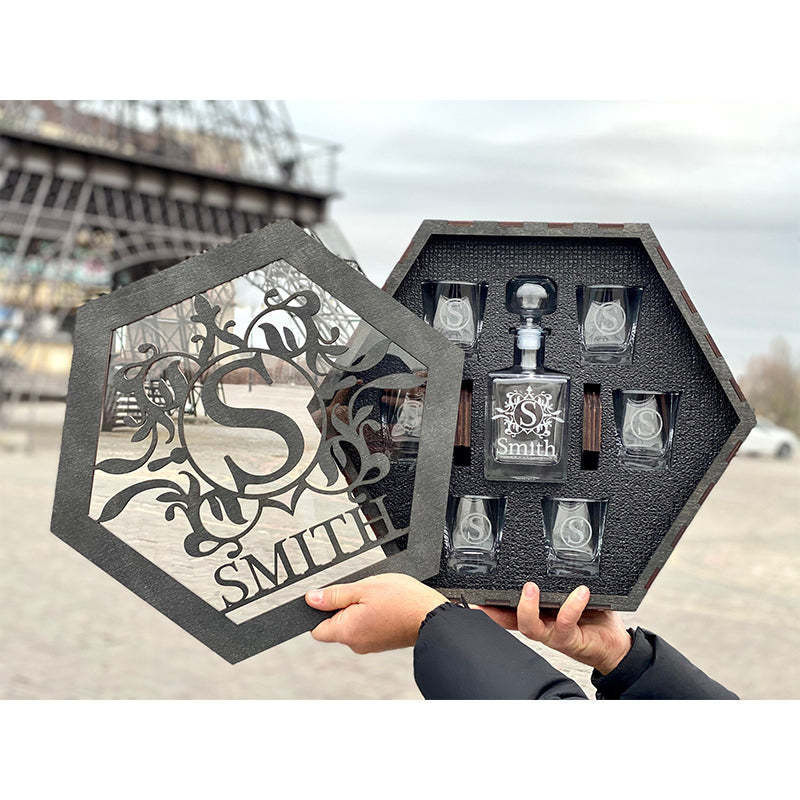 Whiskey Decanter Set, Engraved decanter, Personalized Whiskey Gift