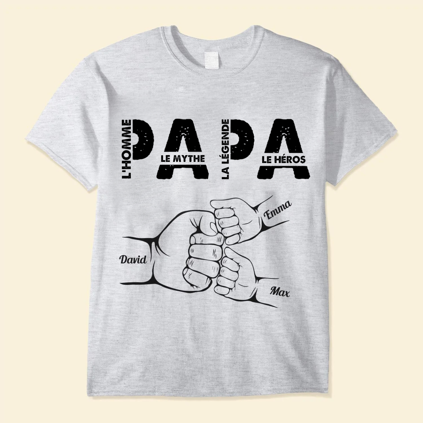 Papa L'Homme Le Mythe La Légende - T-shirt Personnalisé Fête des Pères