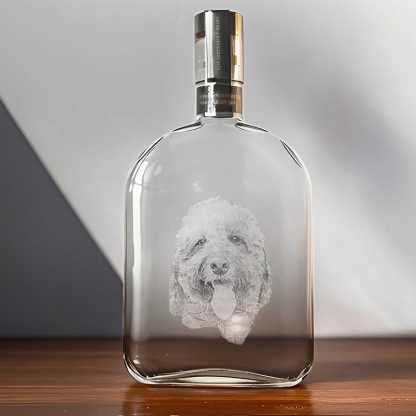Etched Picture Rocks Whiskey Bottles, Father's day, Dad Gifts