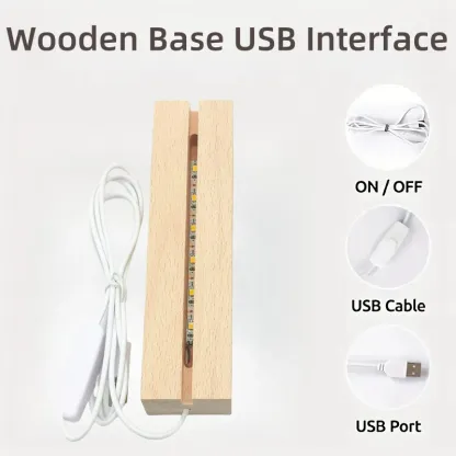 Customized Flower Print Photo LED Night Light, Birthday Flower, Gift For Mom, Gift For Grandma