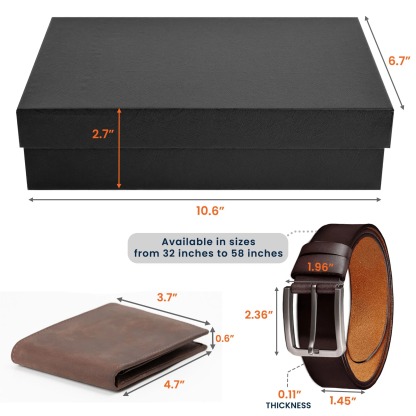 Belt Reminder We Love You For Dad - Personalized Engraved Leather Belt