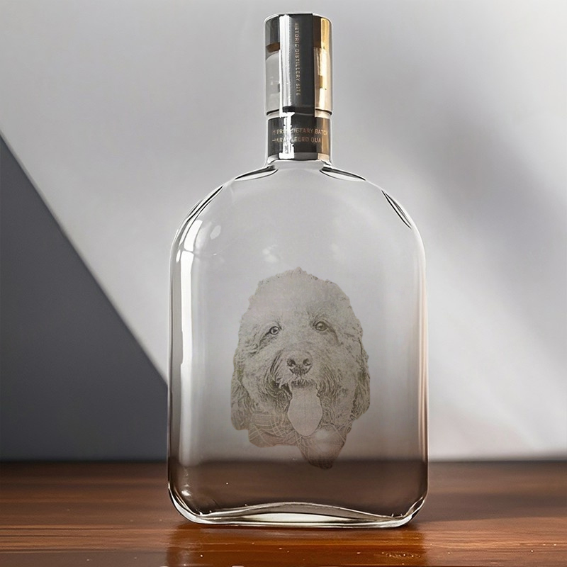Etched Picture Rocks Whiskey Bottles, Father's day, Dad Gifts