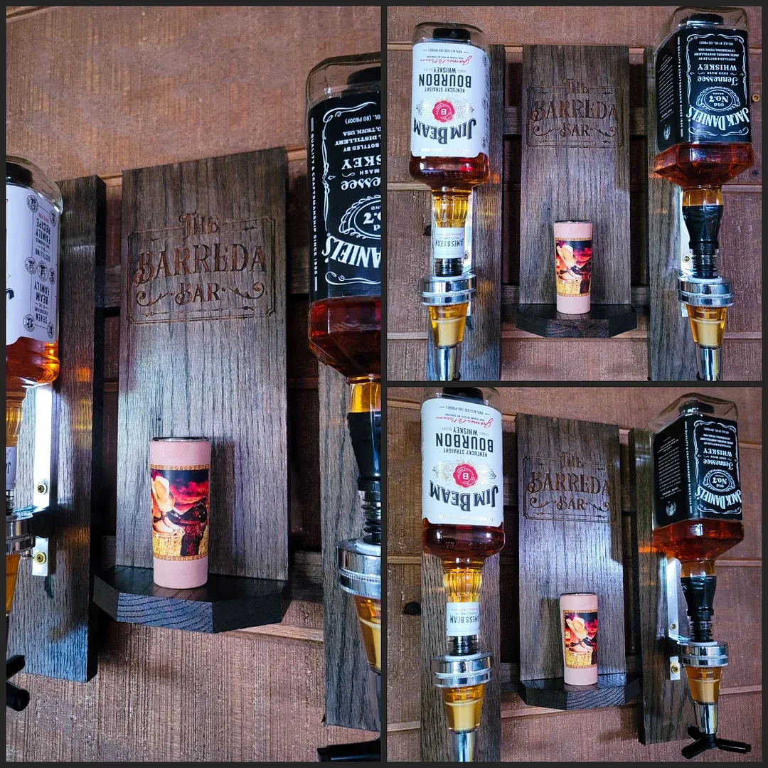 Wall Mount Liquor Dispenser Whiskey Dispenser Tequila Dispenser Bourbon Dispenser Bar Decor Man Cave Personalized Dispenser Gift For Him