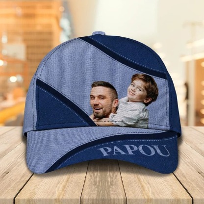 Custom Photo Daddy Grandpa Father's Day Classic Cap