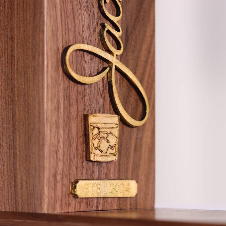 Personalized Embossed Named Wooden Whiskey Dispenser丨Engraved Alcohol Dispenser丨Home Bar Decor丨Beverage Dispenser丨 Fathers Day Gift
