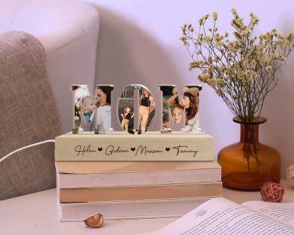 Personalized Photo Night Light, Mother's Day Decor, Gift for Mom, 3D Photo Night Lamp, Mom Birthday Gifts, New Mom Gift, First Mother's Day