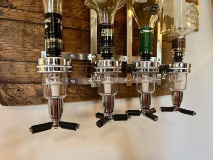 Liquor Dispenser, Perfect for Bar, Man Cave, and Kitchen, Great Gift, Made from Reclaimed Whiskey Barrels