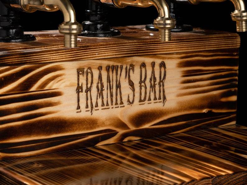 Wooden Dispenser with Crate, Personalized Wooden Whiskey Dispenser, Wood Dispenser, Liquor Dispenser, Beverage Dispenser, Drink Dispenser