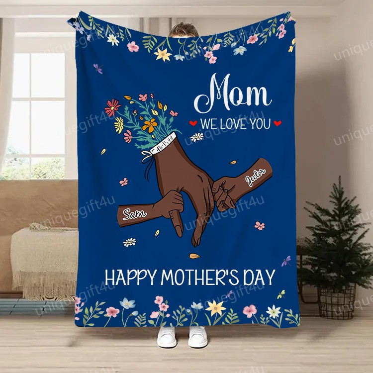 Personalized Mom We Love You Customised Blanket