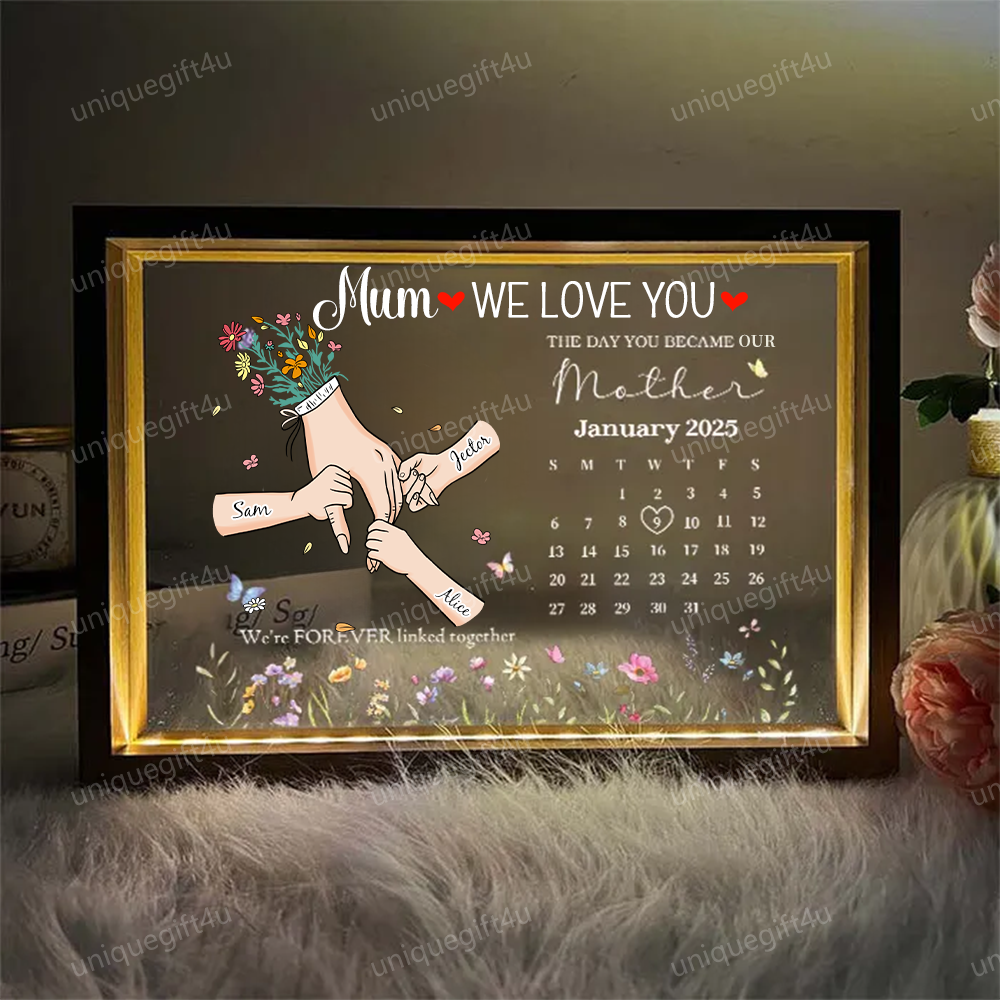 Family Love Blooms Forever – Personalized The Day You Became My Mother Lightbox