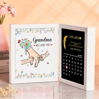 Mom We Love You With REAL MOON PHASE Anniversary Calendar