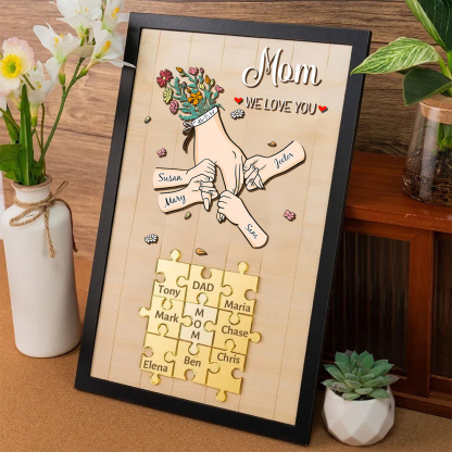 Mom We Love You Puzzle Sign Customized Gift For Mother's Day