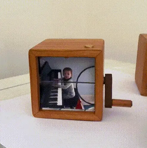 Hand Crank Flipbook Box for Dad – Personalized and Unique Gift