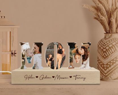 Personalized Photo Night Light, Mother's Day Decor, Gift for Mom, 3D Photo Night Lamp, Mom Birthday Gifts, New Mom Gift, First Mother's Day