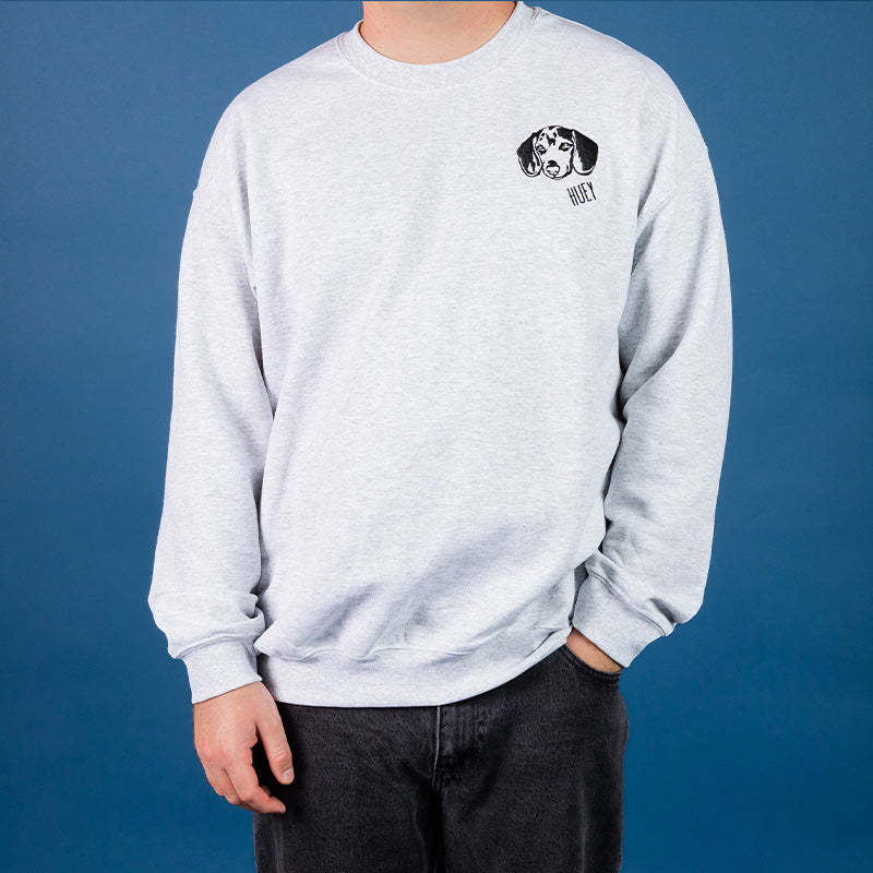 Custom Pet Portrait Embroidered Sweatshirt