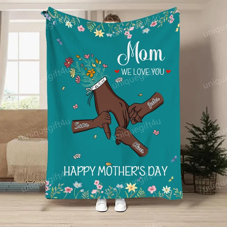 Personalized Mom We Love You Customised Blanket