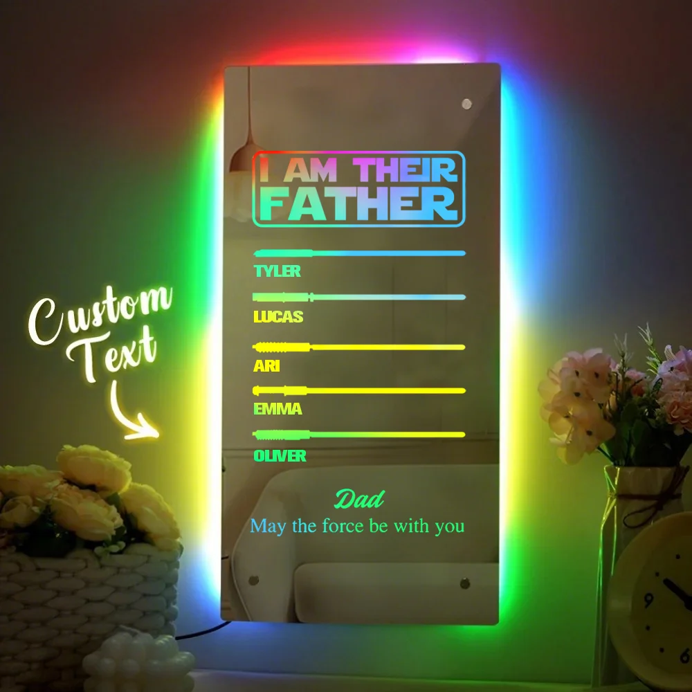 🔥Father's Day Hot Sale🔥I Am Their Father Lightsaber Mirror Lamp