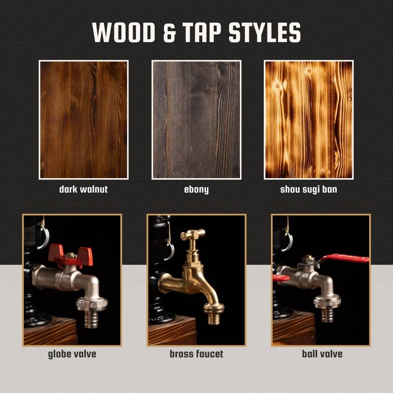 Wooden Dispenser with Crate, Personalized Wooden Whiskey Dispenser, Wood Dispenser, Liquor Dispenser, Beverage Dispenser, Drink Dispenser