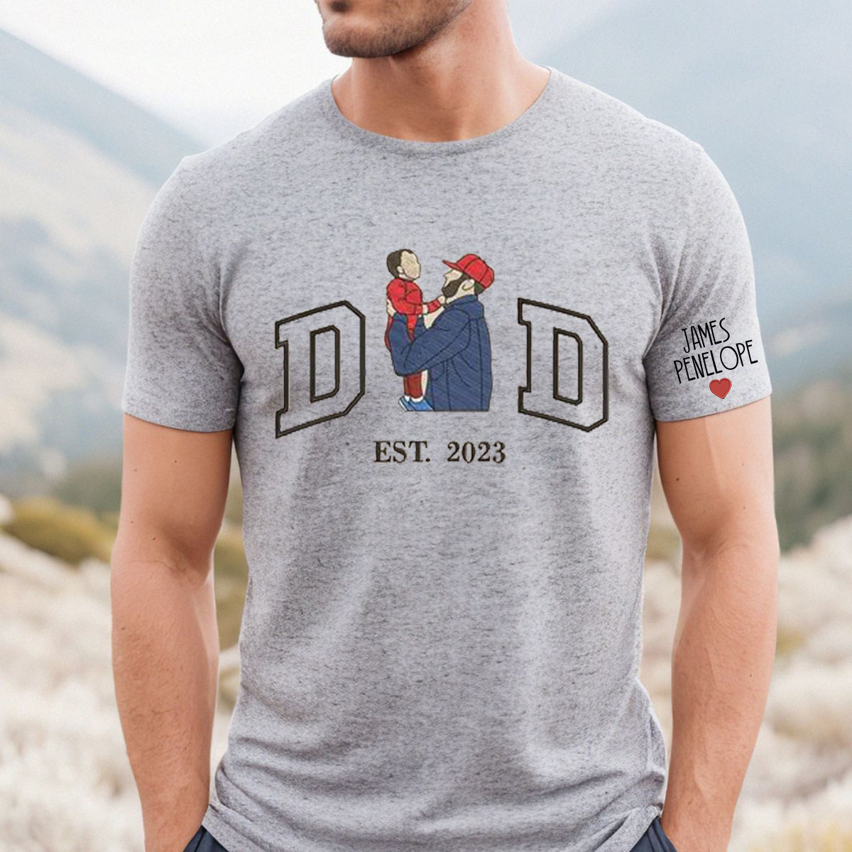 Custom Embroidered Portrait for Father