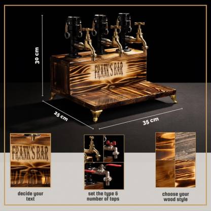 Wooden Dispenser with Crate, Personalized Wooden Whiskey Dispenser, Wood Dispenser, Liquor Dispenser, Beverage Dispenser, Drink Dispenser