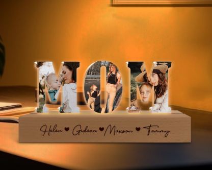 Personalized Photo Night Light, Mother's Day Decor, Gift for Mom, 3D Photo Night Lamp, Mom Birthday Gifts, New Mom Gift, First Mother's Day