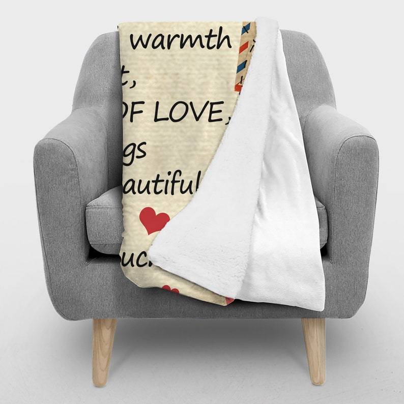 To My Daughter Photo Blanket-Letter Throw Blanket For Daughter