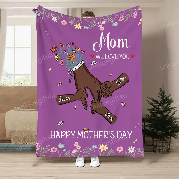 Personalized Mom We Love You Customised Blanket