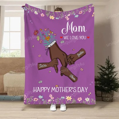Personalized Mom We Love You Customised Blanket