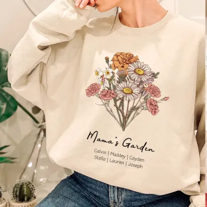 Mom's Garden is Her Children Customized Winter Sweatshirt