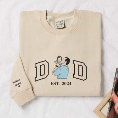 Custom Embroidered Portrait for Father