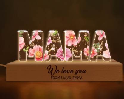 Custom Night Light for Mom, Mama 3D LED Light, First Mothers Day Gift 2024, Gift from Daughter, Mom Birthday Gift, Mama Acrylic Night Light
