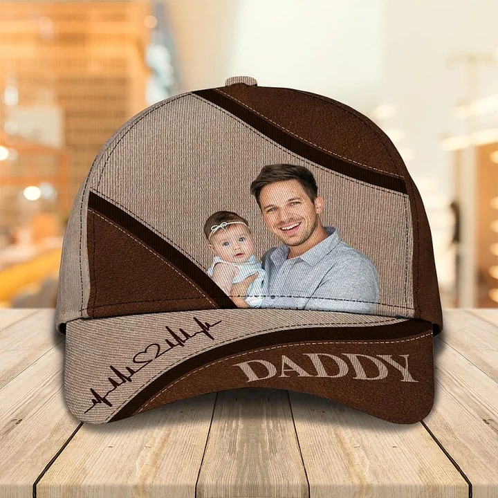 Custom Photo Daddy Grandpa Father's Day Classic Cap